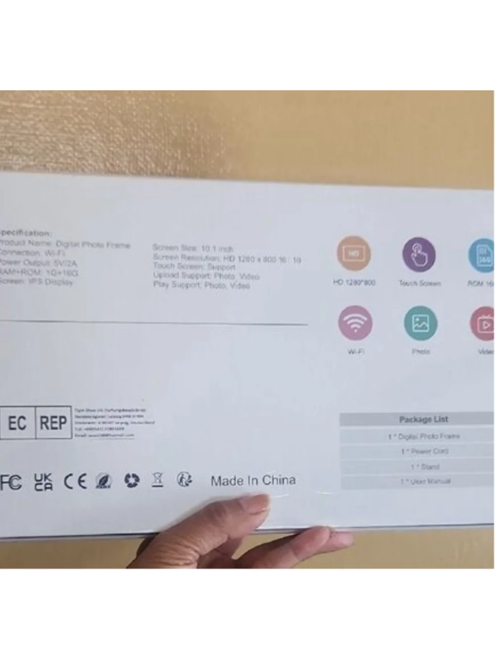 10.1 WiFi Digital Picture Frame, IPS Touch Screen Smart Cloud Digital Photo .
